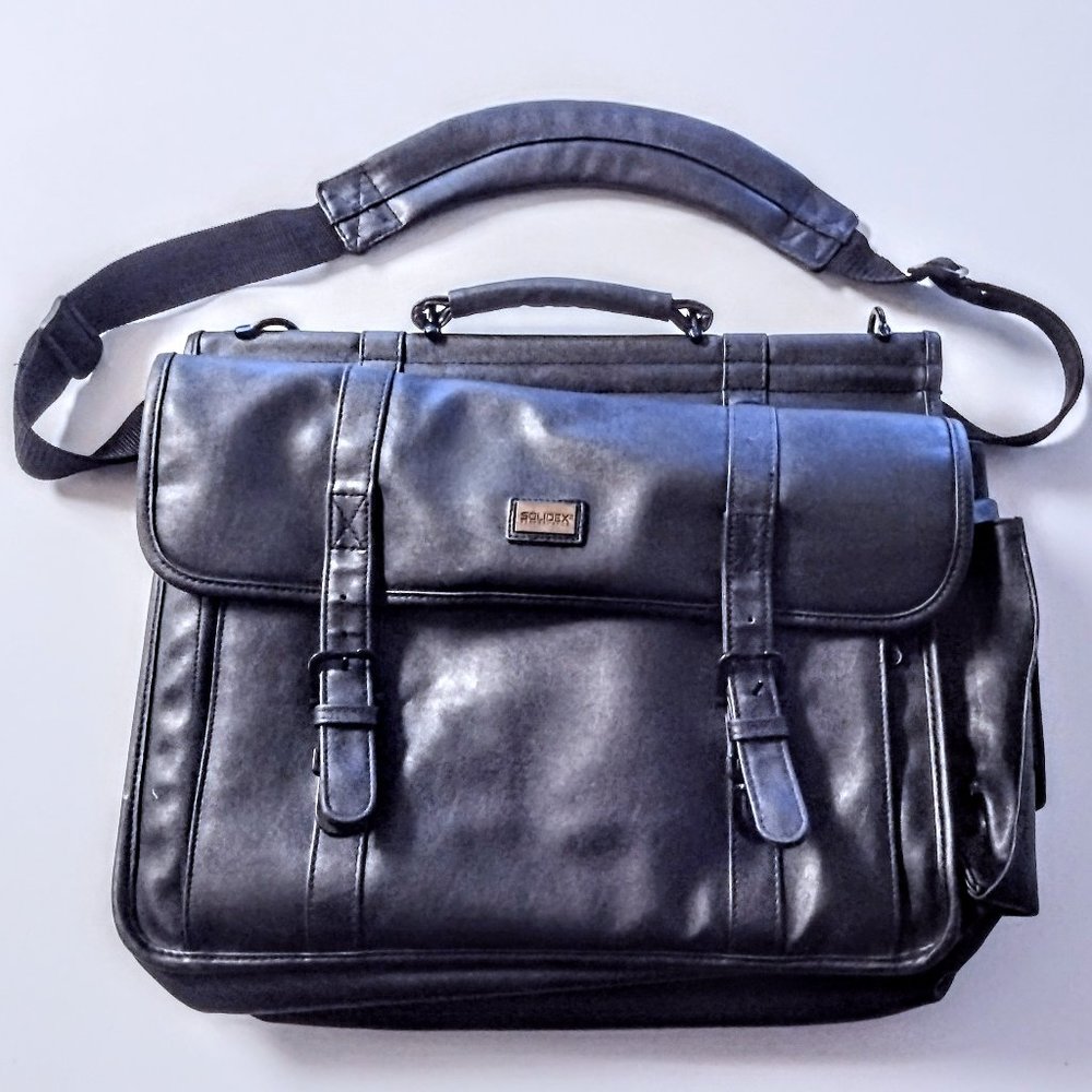 SOLIDEX Performance Leather Messenger Briefcase ~ Laptop ~ Luggage ~ Heavy-Duty!